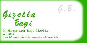 gizella bagi business card